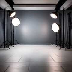 3d render of a interior design of a studio, Ai Generated