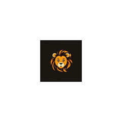 cute lion design logo
