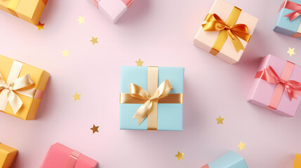 Fototapeta na wymiar Gift box background, black friday sale, birthday, children's day, valentine's day and wedding gift background