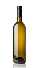 wine bottle on white background