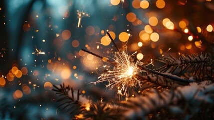 happy new year wallpaper, golden shining background with fireworks