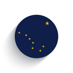 National flag of Alaska icon vector illustration isolated on white background.