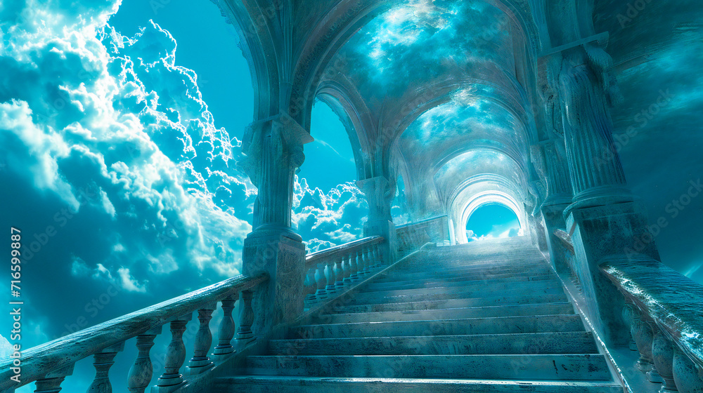 Poster surreal divine architecture
