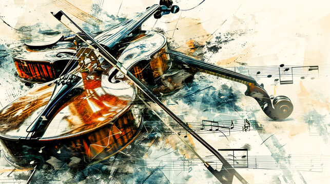 Abstract classical music background composition