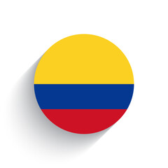 Obraz premium National flag of Colombia icon vector illustration isolated on white background.