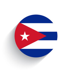 Obraz na płótnie Canvas National flag of Cuba icon vector illustration isolated on white background.