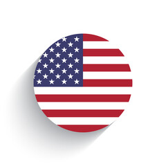National flag of USA icon vector illustration isolated on white background.