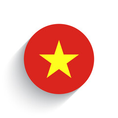 National flag of Vietnam icon vector illustration isolated on white background.