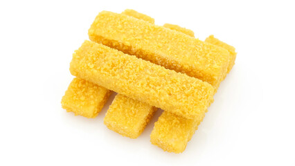 Fish fingers isolated on white background