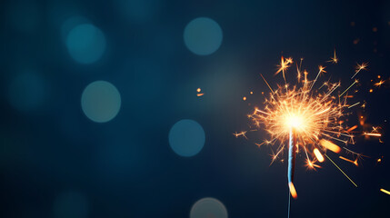 Beautiful creative holiday background with fireworks and sparkles