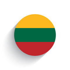 National flag of Lithuania icon vector illustration isolated on white background.