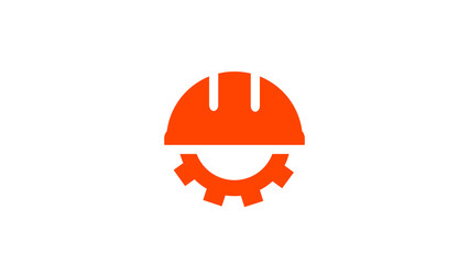  Worker safety helmet icon isolated on black background. 4K Video motion graphic animation.