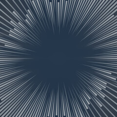 3d rendering digital illustration of a circular pattern of radially arranged white stripes on a blue background