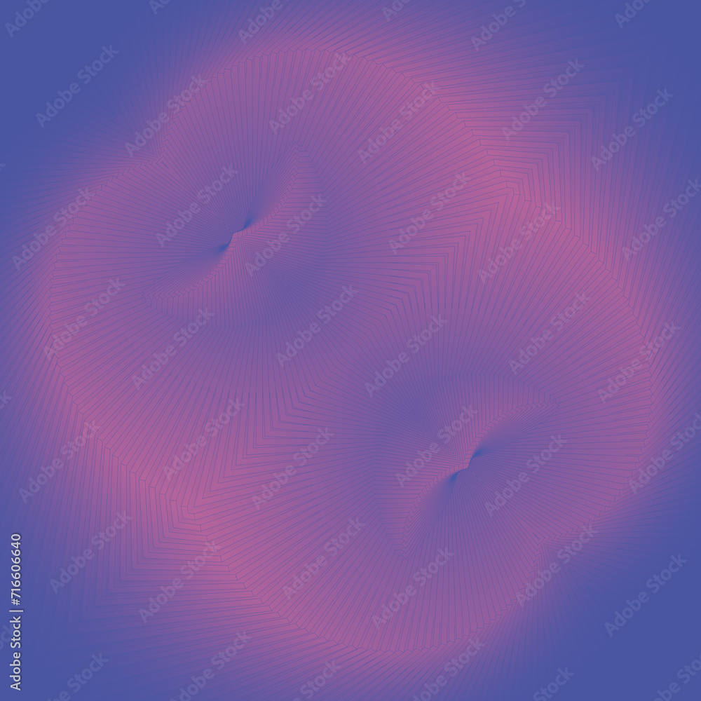 Fototapete digital illustration of a simple geometric pattern on a blue background. 3d rendering