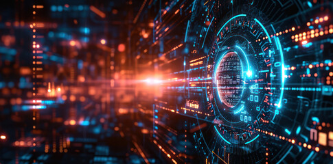 Abstract Digital Cyberspace: A Futuristic Network of Information and Communication.