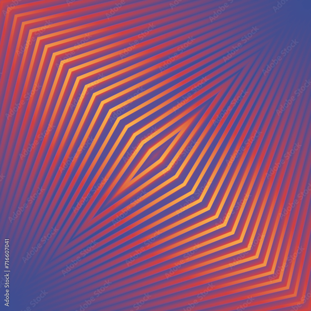Poster Colorful abstract design with simple geometric pattern. 3d rendering digital illustration background