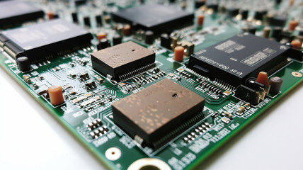 chip circuit board computer chip black and white style, fictional graphics