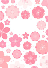 Spring flowers, blossoms, blooms, floral frame. Rectangular border with copy space on transparent background. Flat style vector illustration. Abstract geometric design. Concept seasonal banner