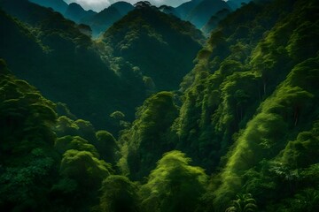 tropical forest in the morning