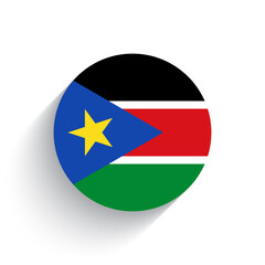 National flag of South Sudan icon vector illustration isolated on white background.