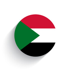 Fototapeta premium National flag of Sudan icon vector illustration isolated on white background.