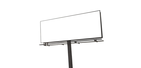 Empty Billboard Isolated for Template Design Social Media