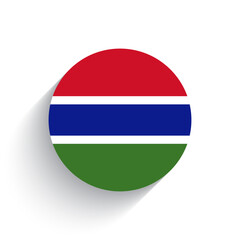 National flag of the Gambia icon vector illustration isolated on white background.
