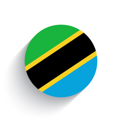 National flag of Tanzania icon vector illustration isolated on white background.