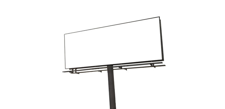 Empty Billboard Isolated for Template Design Social Media