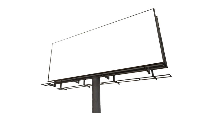 Empty Billboard Isolated for Template Design Social Media