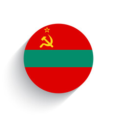 Fototapeta premium National flag of Transnistria icon vector illustration isolated on white background.