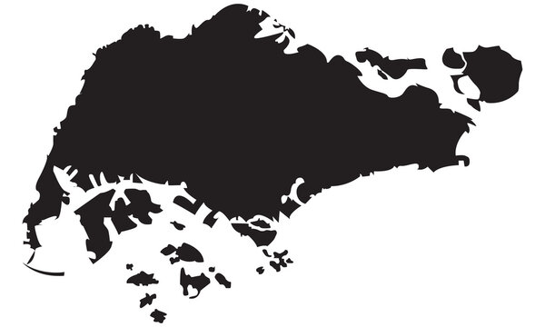 Singapore map. Good use for symbol, logo, web icon, mascot, sign, or any design. 1234