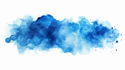Blue watercolor stain, design element. Generative AI - obrazy, fototapety, plakaty