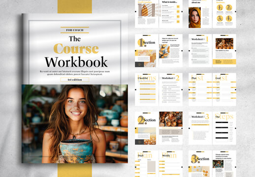 Course Workbook with Orange Accents
