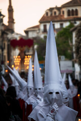 Penitents in a traditional procession during the Spanish easter