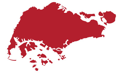 Fototapeta premium Singapore map. good use for symbol, logo, web icon, mascot, sign, sticker, or any design you want.