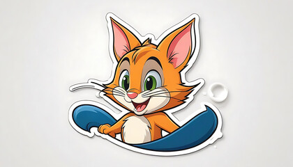 Fototapeta premium fox cartoon character