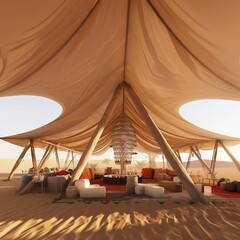 Obraz premium Arabian traditional tent show casing arab heritage