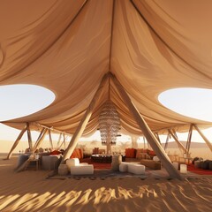 Arabian traditional tent show casing arab heritage