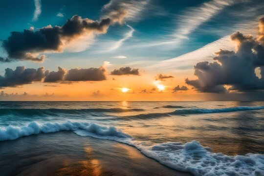 sunrise over the sea beauty