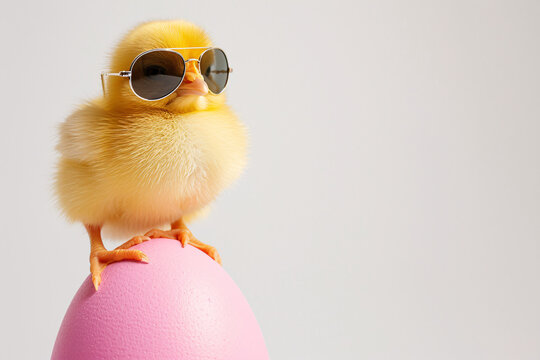 Cooles K&uuml;ken mit Sonnenbrille und Osterei