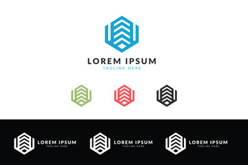 Fototapeta premium Abstract Company Logo Variations in Multiple Color Schemes on White Background