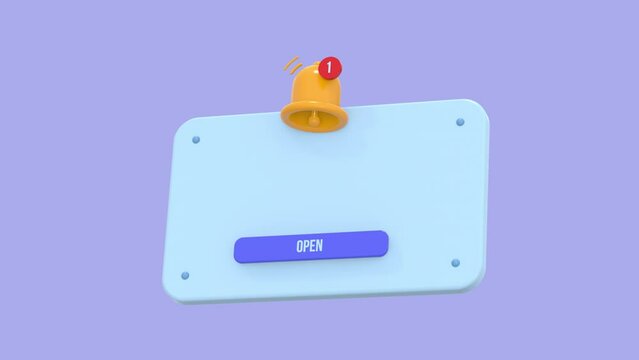 Concept message. Reminder 3D Illustration, Notifications page with floating elements. Business planning, events, reminder, and timetable with 3d rendering. 3d rendering