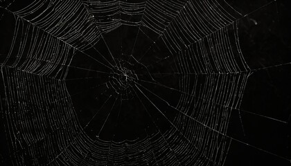 Obraz premium spider web with dew drops