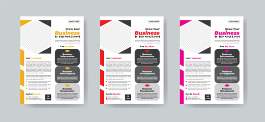 Corporate Flyer Layout with Red Accents