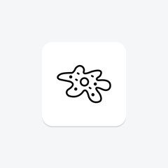 Amoeba black outline icon , vector, pixel perfect, illustrator file