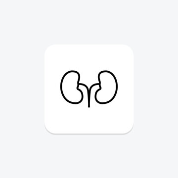 recommend clip art: Kidney black outline icon , vector, pixel perfect, illustrator file