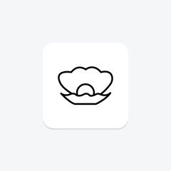 Mollusk black outline icon , vector, pixel perfect, illustrator file