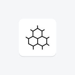 Obraz premium Organic structure black outline icon , vector, pixel perfect, illustrator file