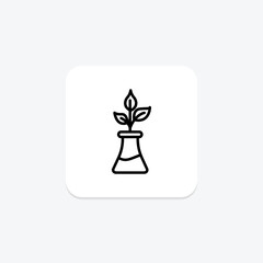 Biology black outline icon , vector, pixel perfect, illustrator file